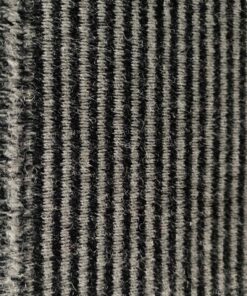 Upholstery fabric black grey vertical stripe wool