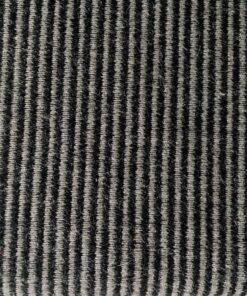 Upholstery fabric black grey vertical stripe wool