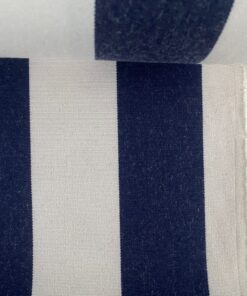 Outdoor blue cream white furniture fabric vertical stripes