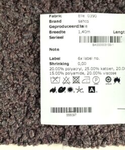 Kvadrat Sahco Elle 0390 bouclé brown grey