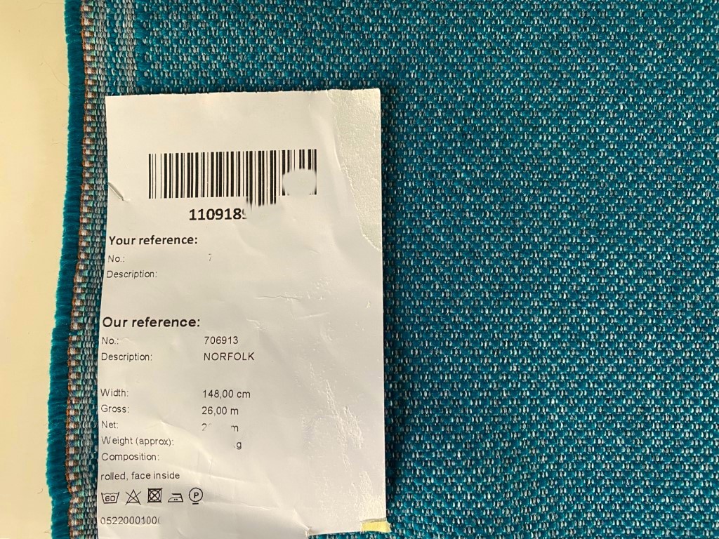 Vescom Norfolk 13 petrol blue grey