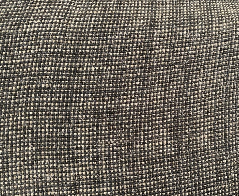 Furniture fabric black beige checked