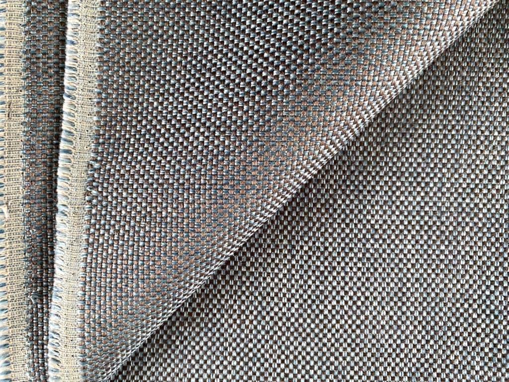 Light blue brown furniture fabric