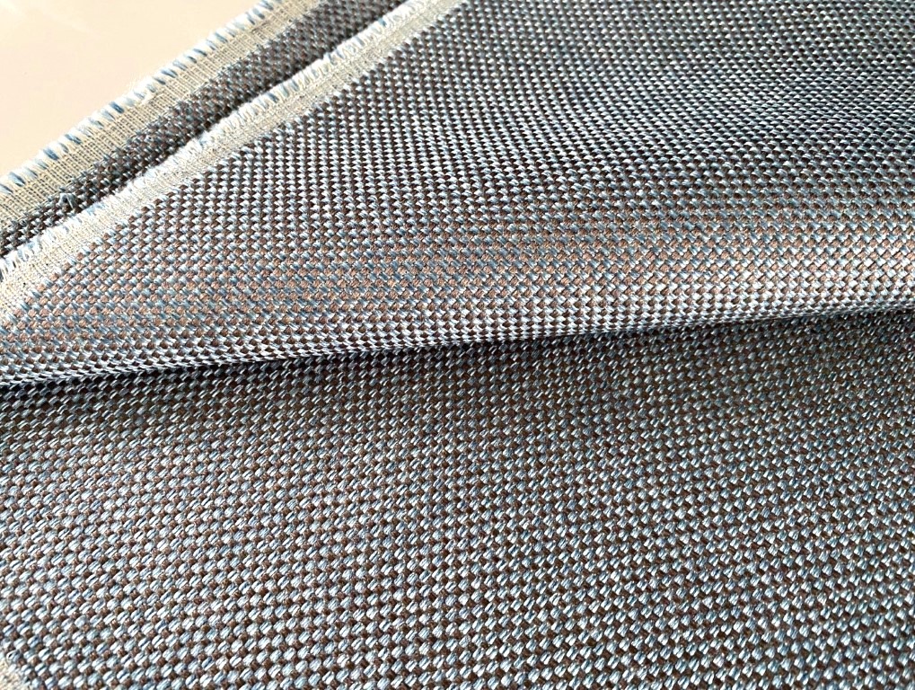 Light blue brown furniture fabric