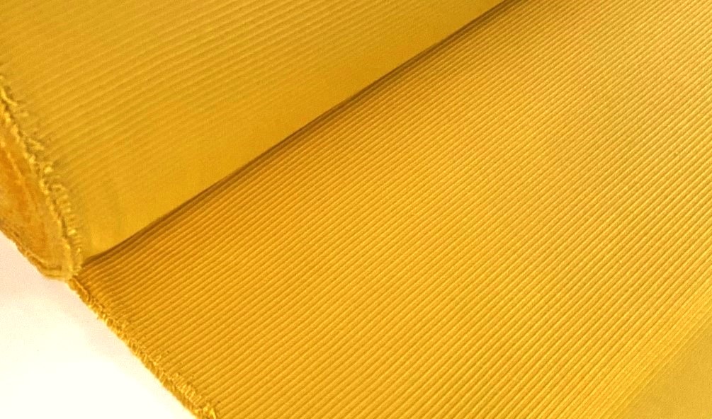 Monaco furnishing fabric maize yellow corduroy pattern
