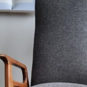 armchair grey upholstery
