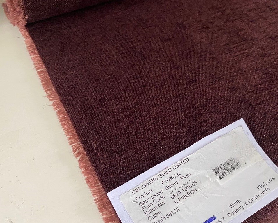 Designers Guild Bilbao Plum, wine red, silver, pink