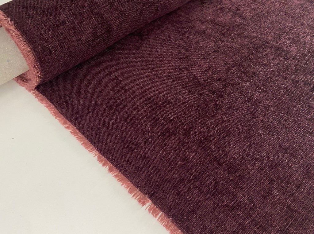 Designers Guild Bilbao Plum, wine red, silver, pink