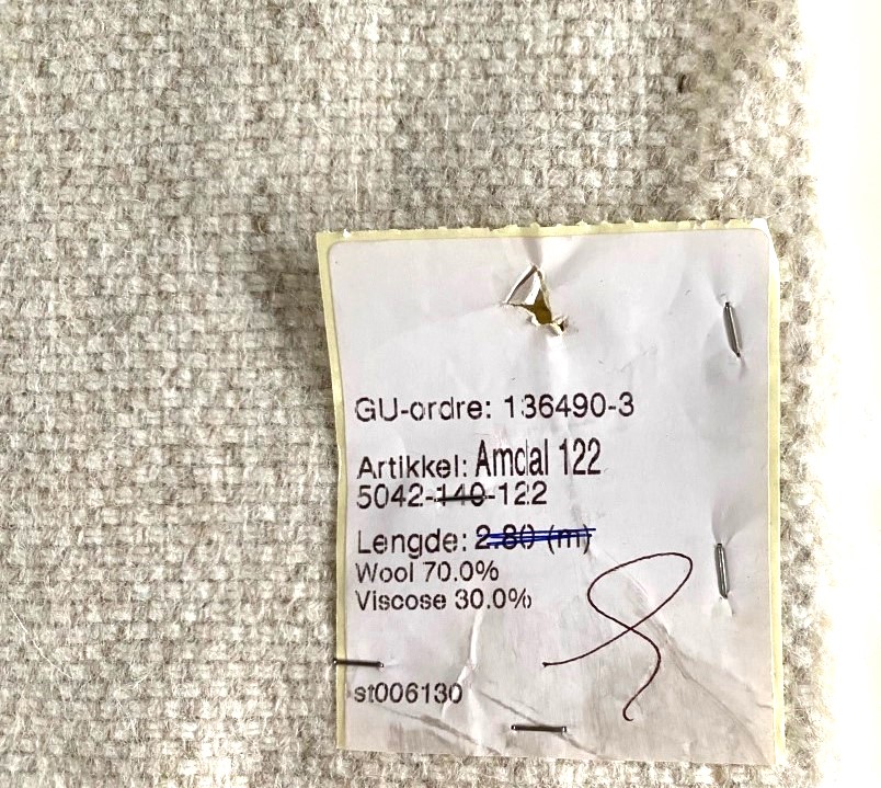 Gudbrandsdalens Amdal 122 cream white