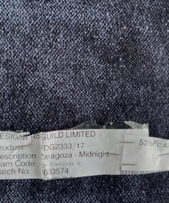 Designers Guild Zaragoza Midnight purple-blue velour vintage