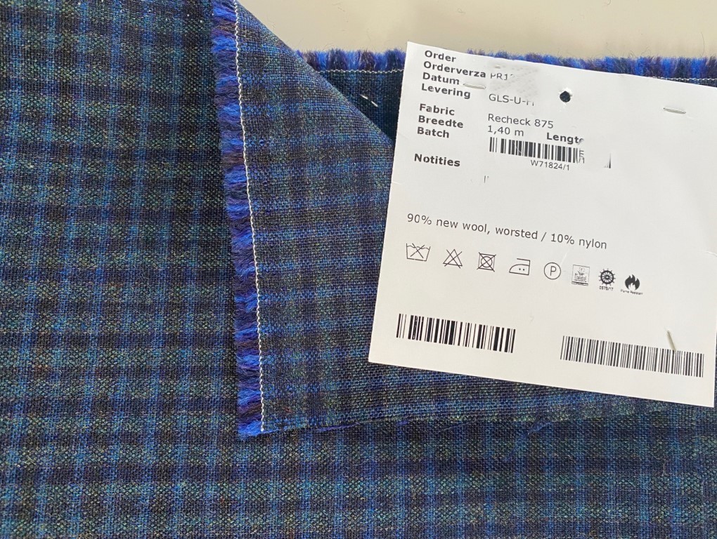 Kvadrat Recheck 875 blue and green chequered