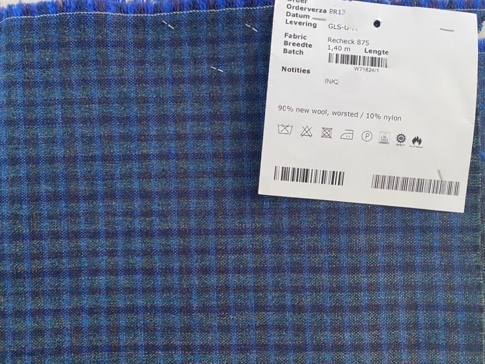 Kvadrat Recheck 875 blue and green chequered