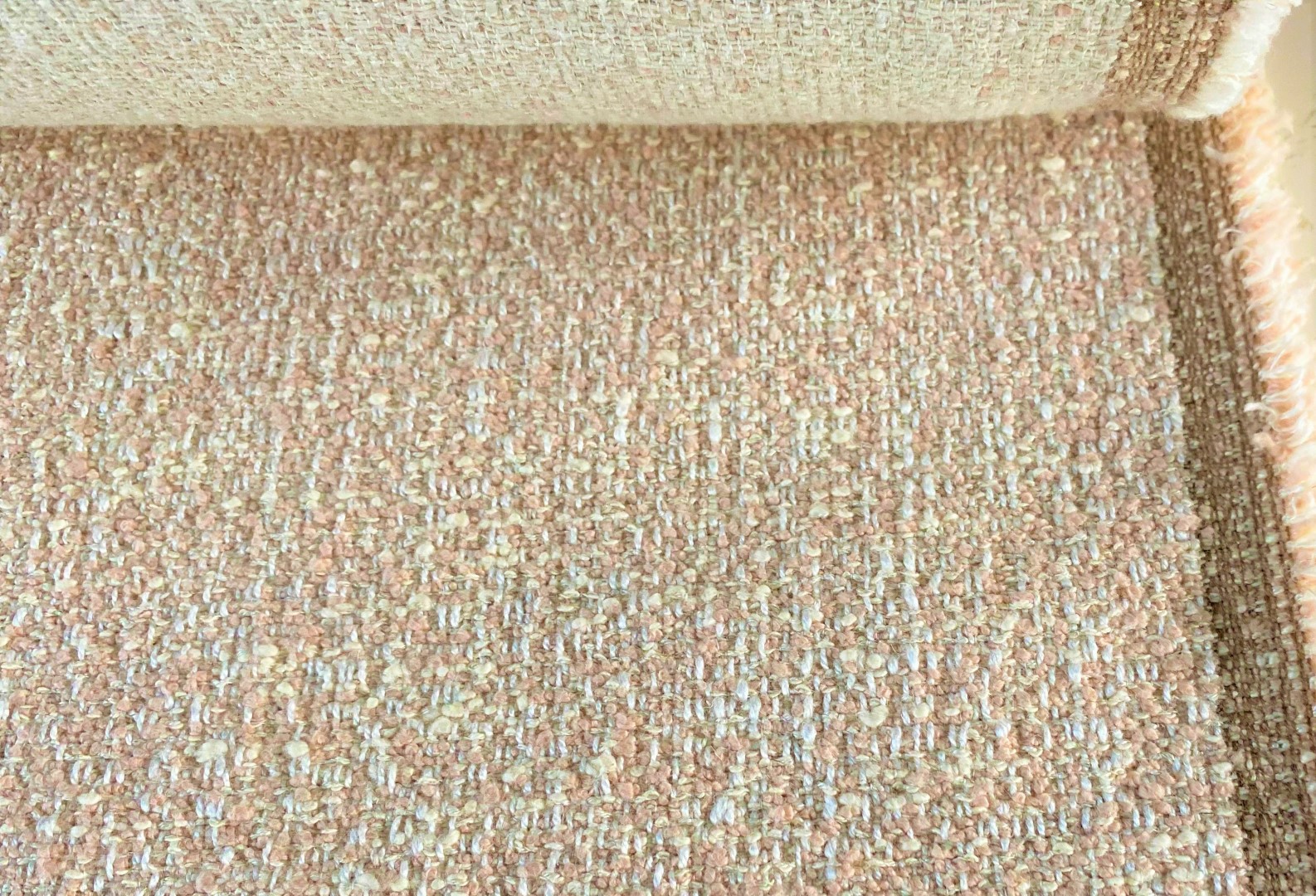 Furniture fabric Zagros old pink, cream and white