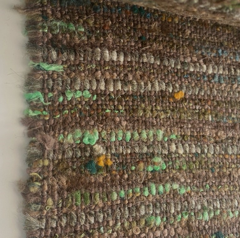 Fanny Aaronsen upholstery fabric brown green blue orange