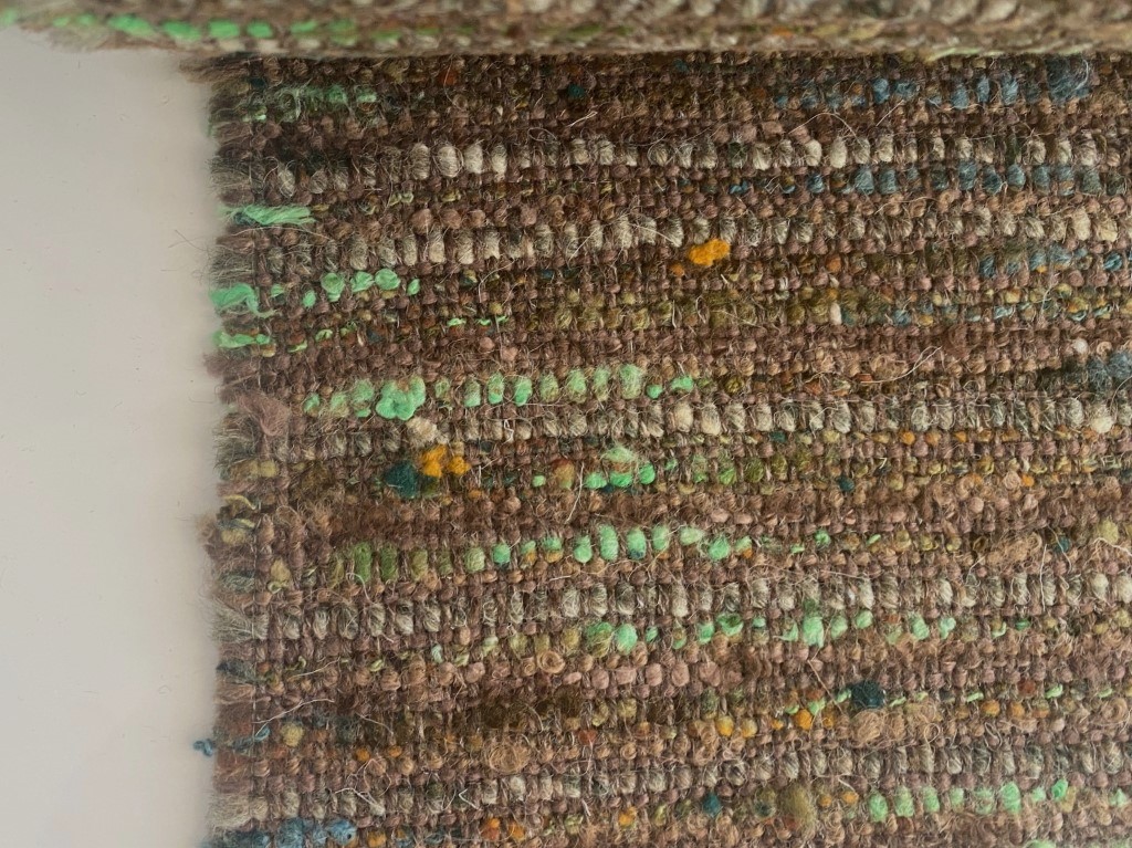 Fanny Aaronsen upholstery fabric brown green blue orange