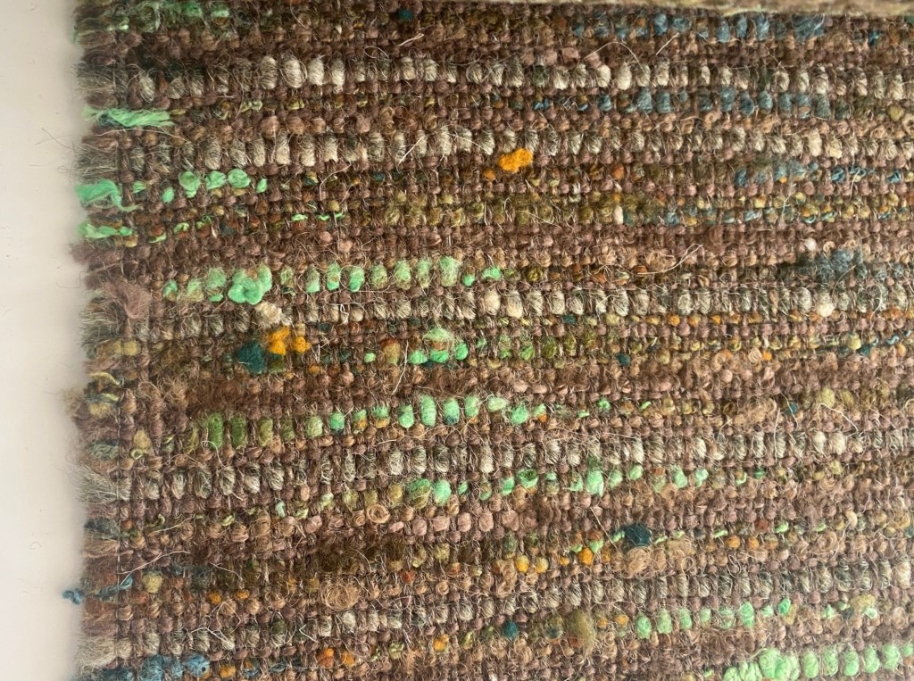 Fanny Aaronsen upholstery fabric brown green blue orange