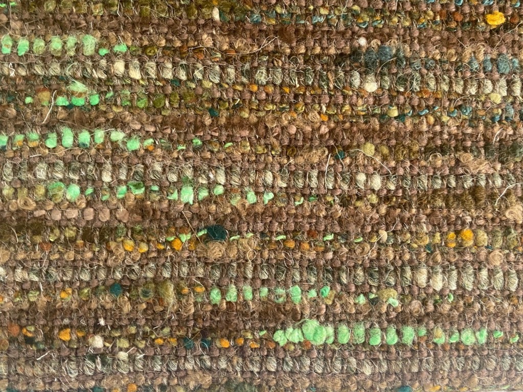 Fanny Aaronsen upholstery fabric brown green blue orange