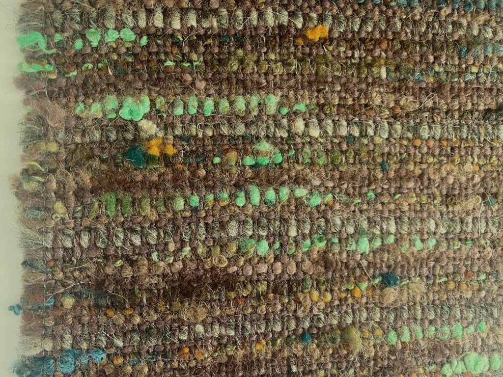 Fanny Aaronsen upholstery fabric brown green blue orange