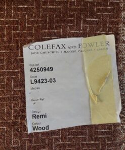 Colefax & Fowler Larsen Remi Wood brown cream bouclé pattern