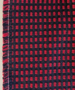 Red and black checkered upholstery fabric