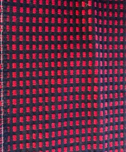 Red and black checkered upholstery fabric