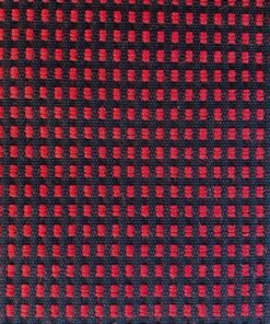 Red and black checkered upholstery fabric