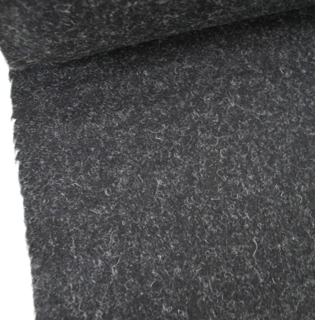 Furniture fabric Earth anthracite grey black felt A