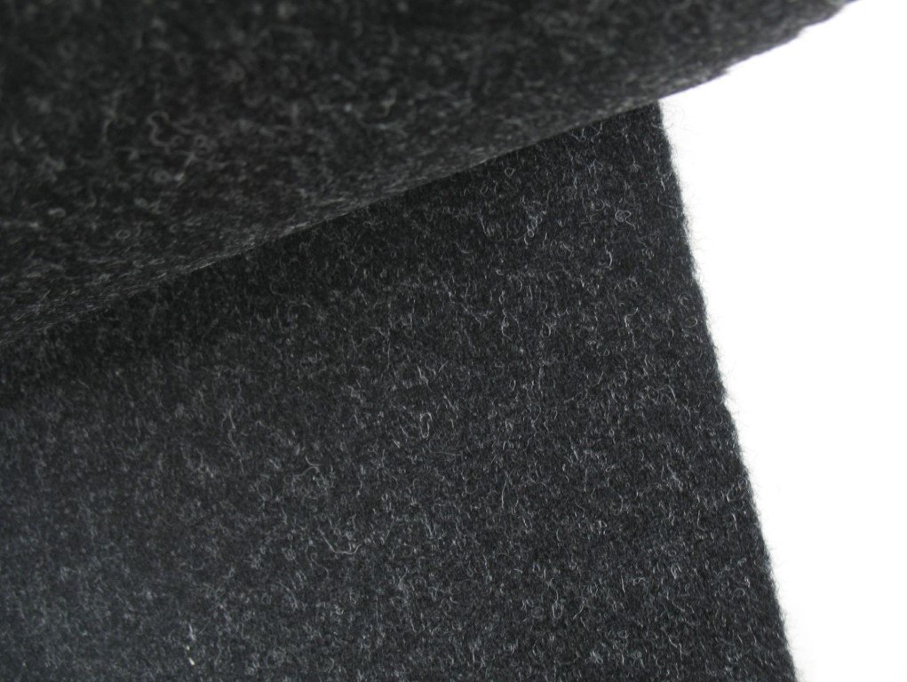 Furniture fabric Earth anthracite grey black felt A