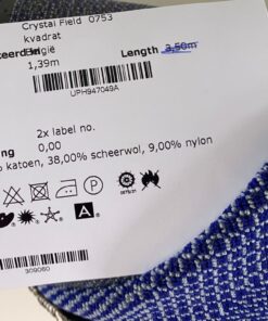 Kvadrat Crystal Field 753 cobalt blue and grey pattern