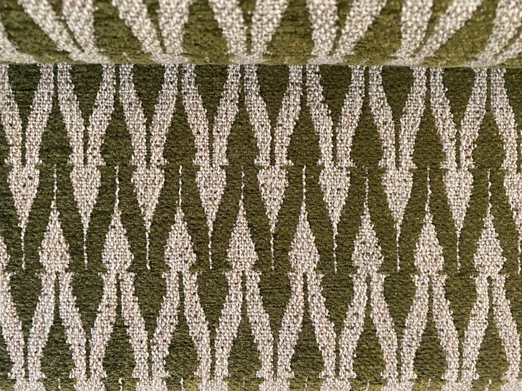 Clochard Fabrics Fiore 02 green and beige pattern