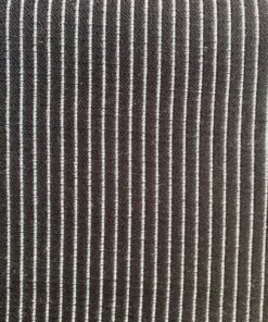 Wool blanket wide black grey rib