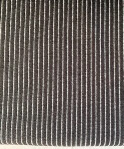 Wool blanket wide black grey rib