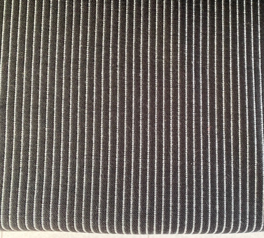 Wool blanket wide black grey rib