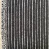 Wool blanket wide black grey rib