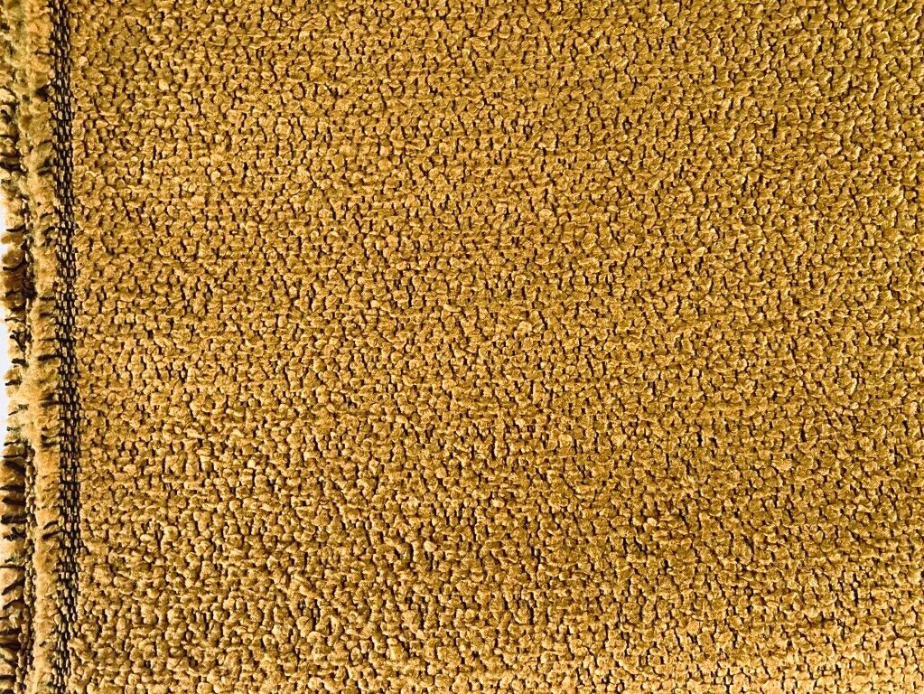 Bouclé upholstery fabric orange yellow