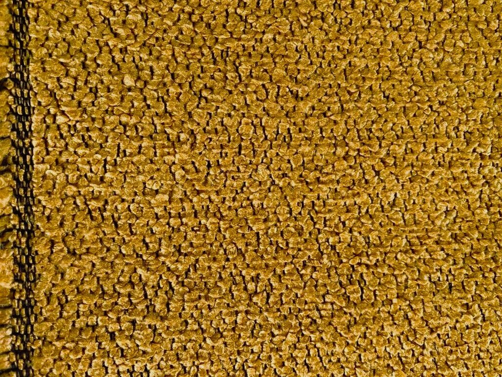 Bouclé upholstery fabric orange yellow