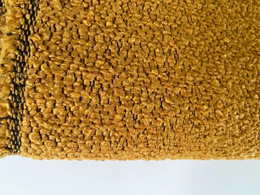 Bouclé upholstery fabric orange yellow