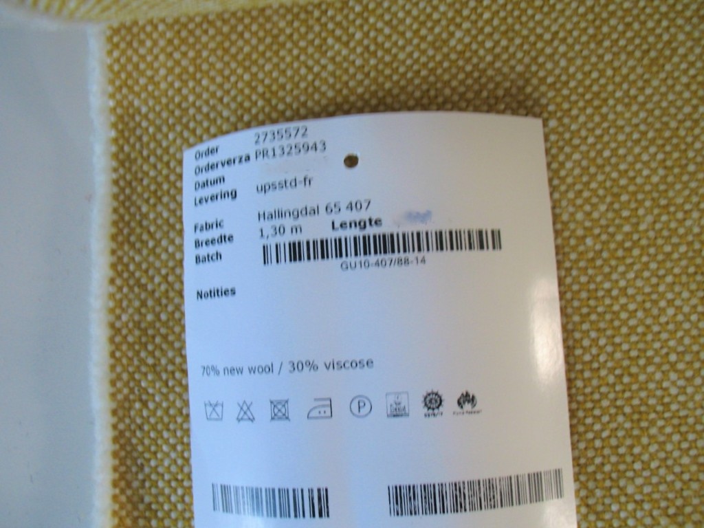 Kvadrat Hallingdal 65 407 yellow white