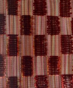 Pierre Frey Saqqarah Terrecuite F3660003, shades of pink, red, green and beige cubes