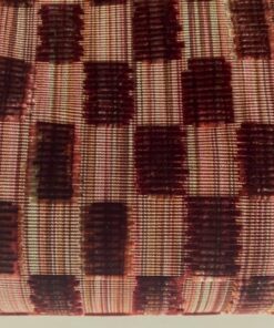 Pierre Frey Saqqarah Terrecuite F3660003, shades of pink, red, green and beige cubes