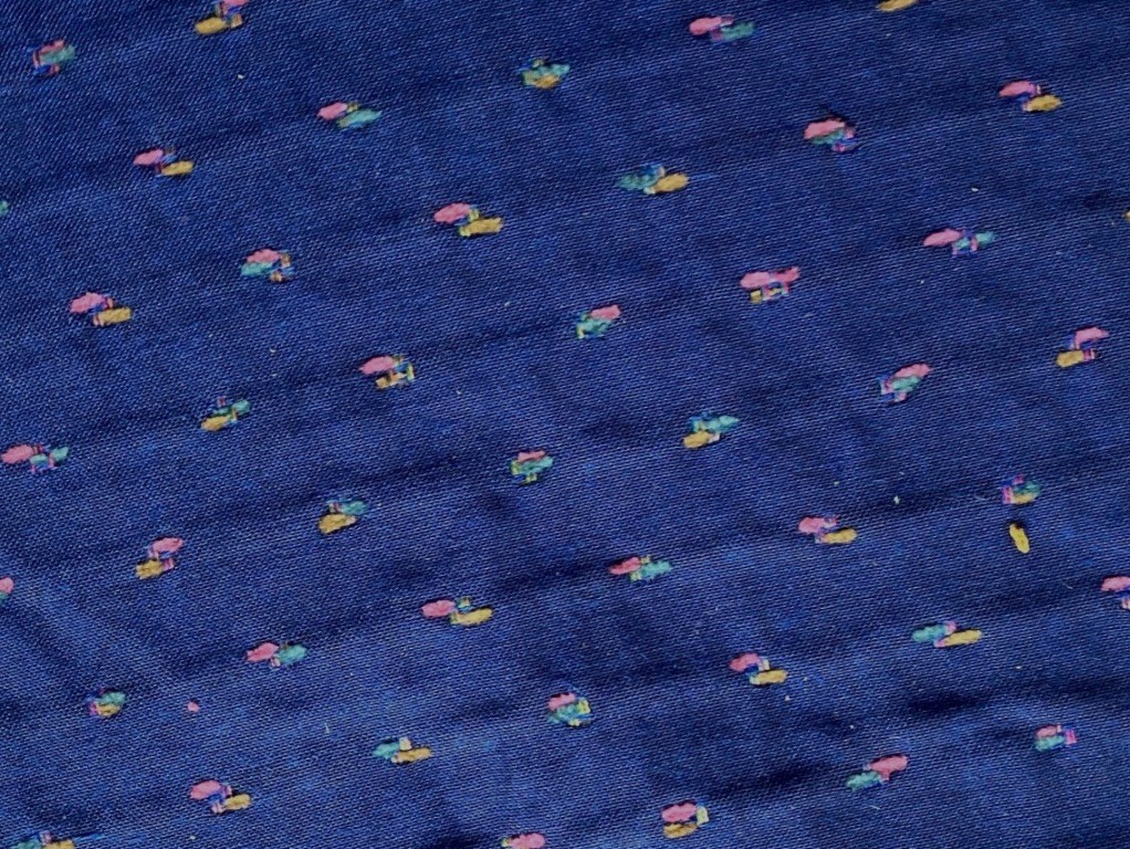 Blue upholstery fabric with a pattern