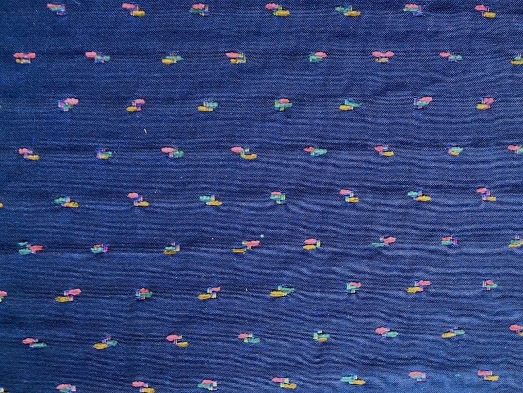 Blue upholstery fabric with a pattern