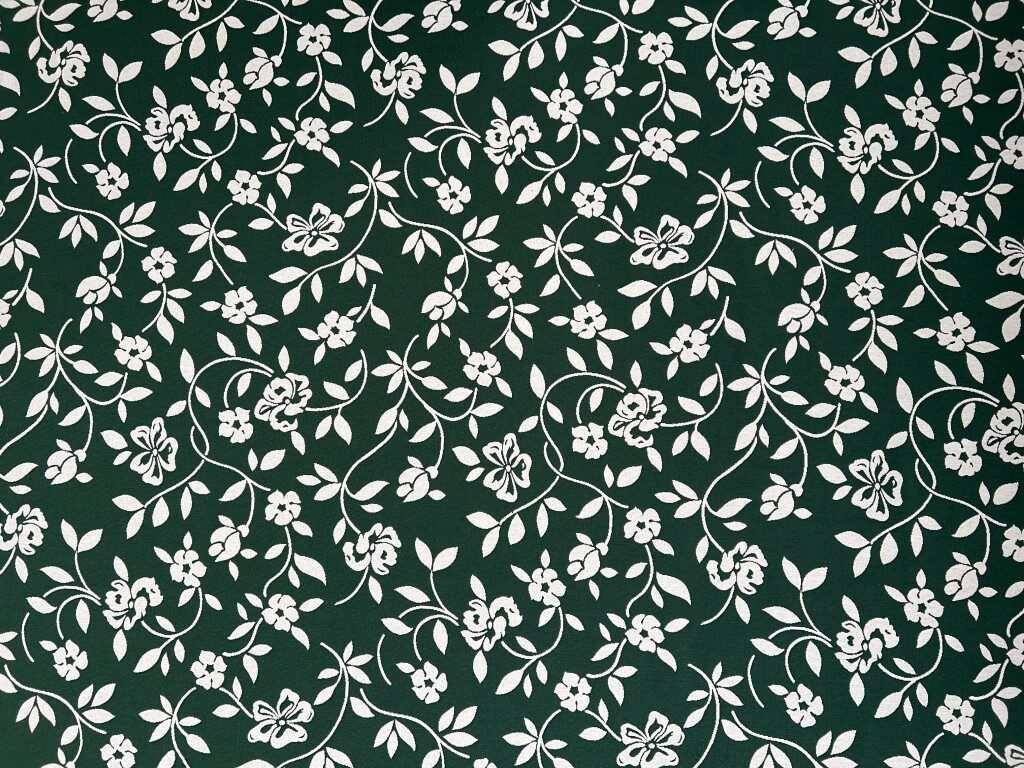 Floral motif white green