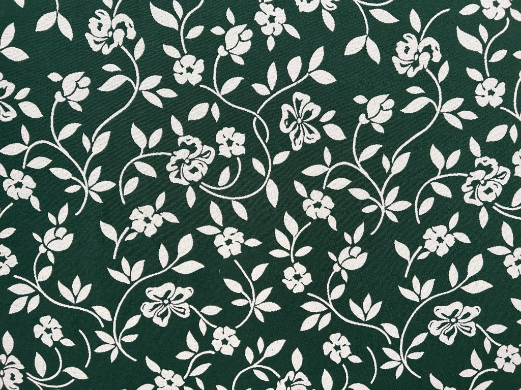 Floral motif white green