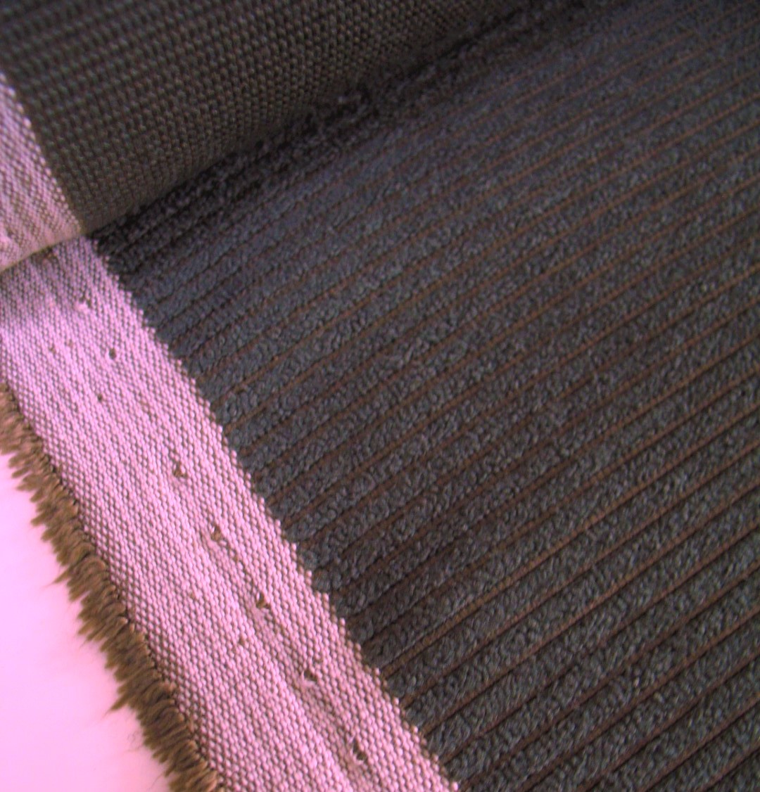 Ribbed fabric grey-green green
