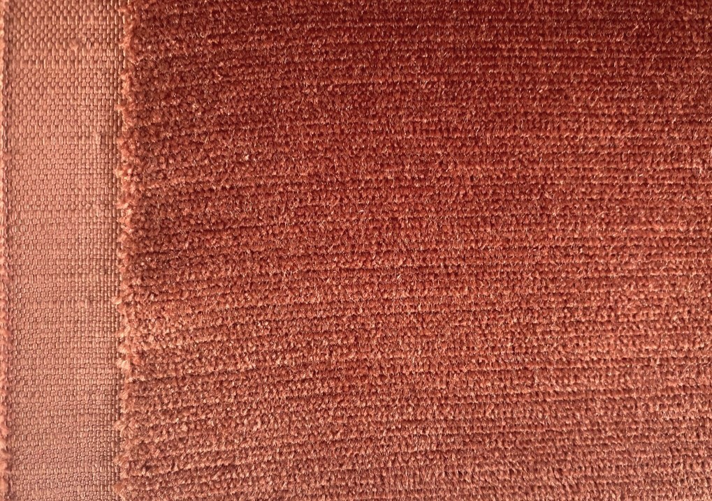 Velvet upholstery fabric pink pile