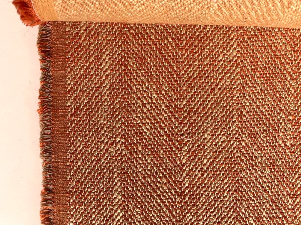 Zoffany Banyan herringbone orange-beige