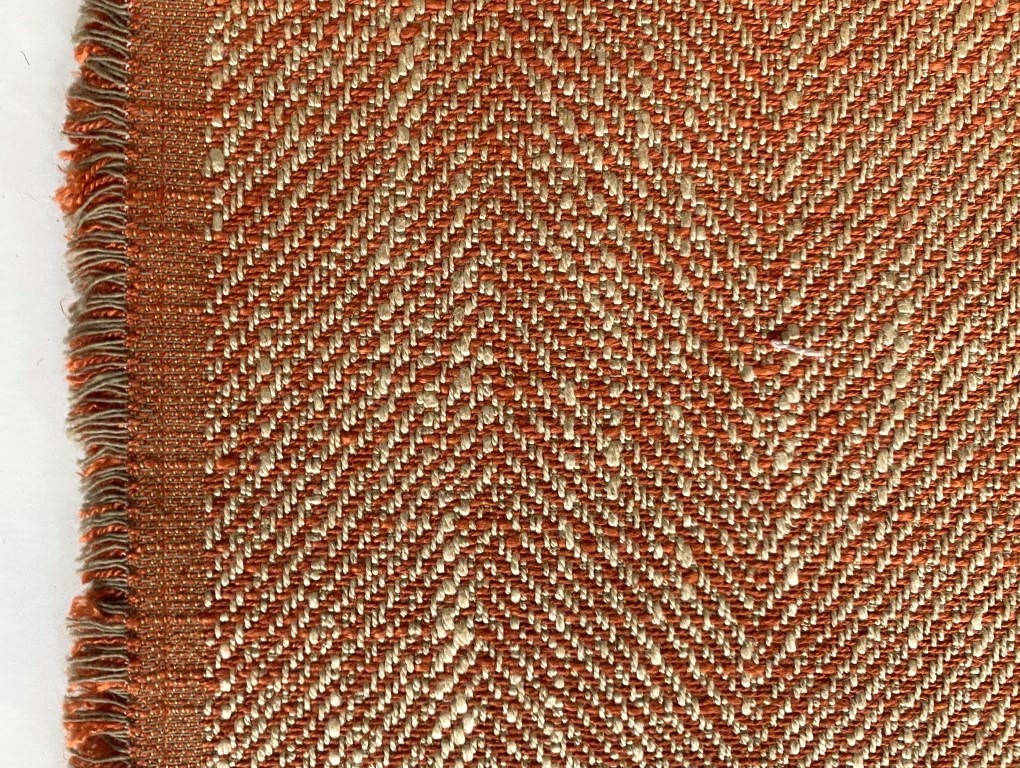 Zoffany Banyan herringbone orange-beige