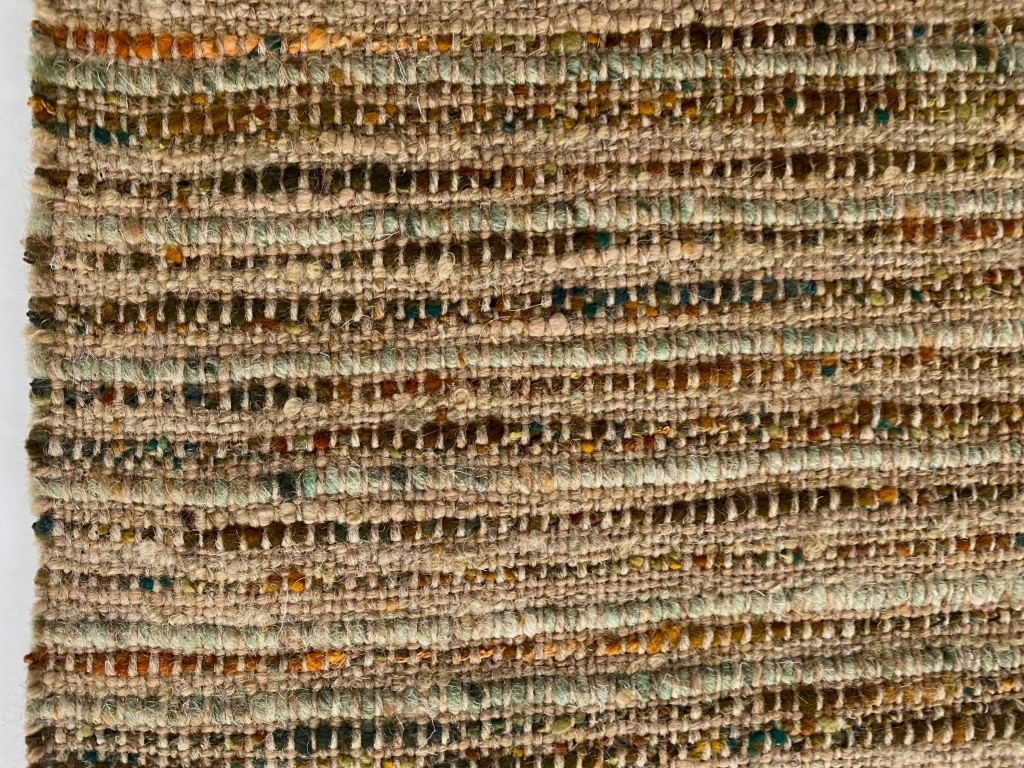 Fanny Aronsen upholstery fabric: beige, green, orange, blue, brown