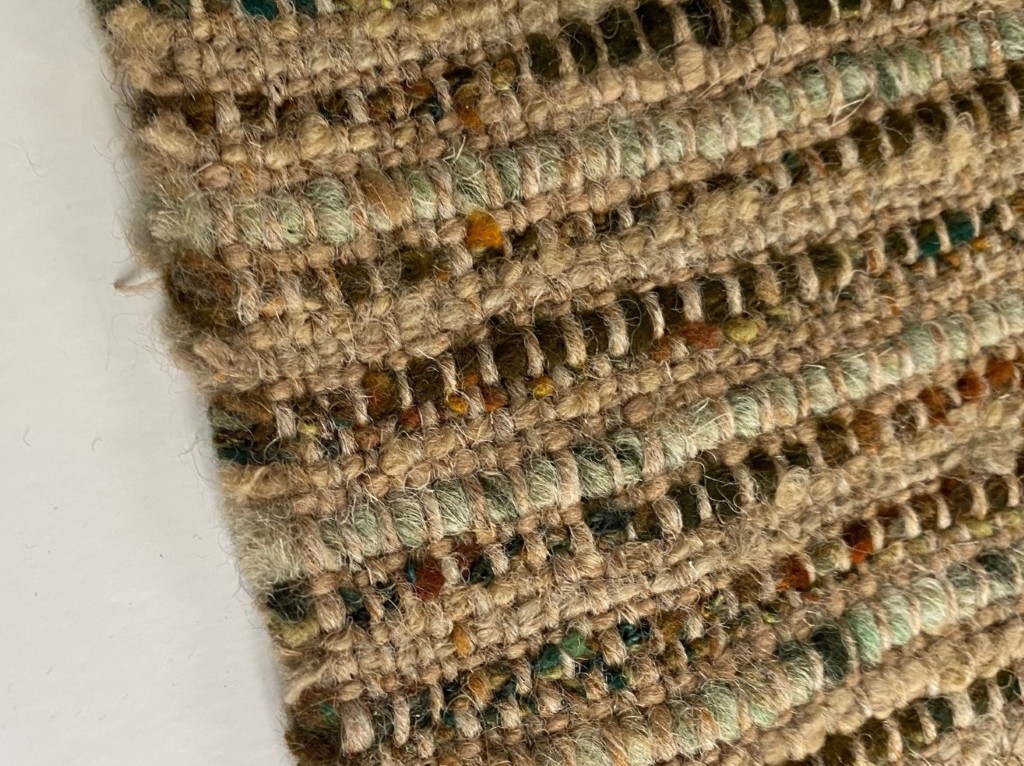 Fanny Aronsen upholstery fabric: beige, green, orange, blue, brown